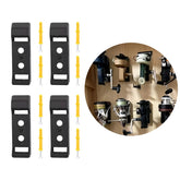 Wall-mounted 4-piece fishing reel display holder